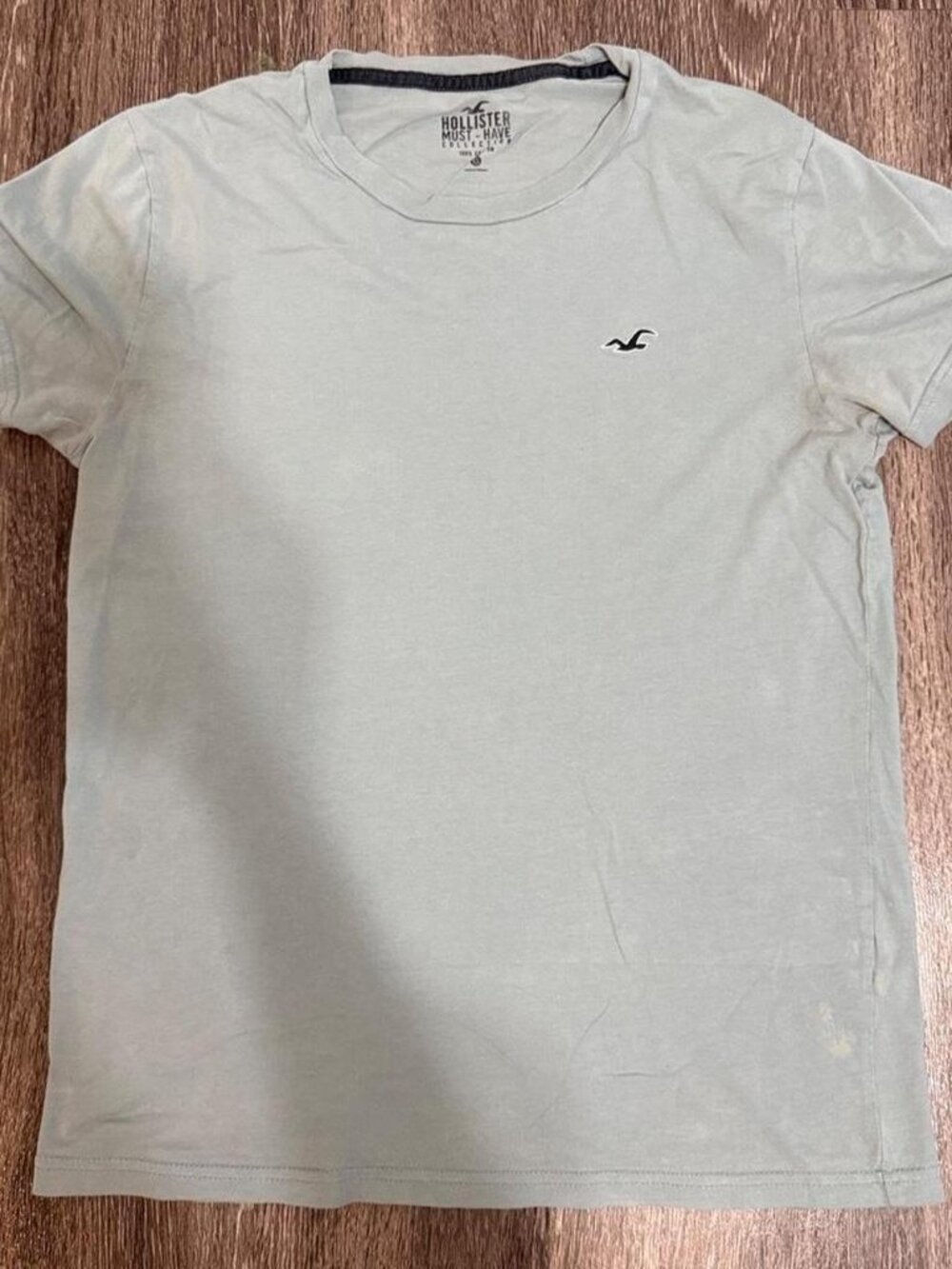 Hollister Co. Men's Green and Blue Tshirt